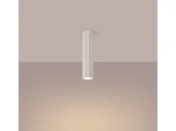 Luminária de teto Gloow minimalista, alumínio - 1 fontes de luz 4000K - L.6.5 x H.30 cm - bege