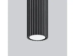 Luminária de teto Gloow minimalista, alumínio - 1 fontes de luz 4000K - L.6.5 x H.30 cm - preto