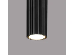 Luminária de teto Gloow minimalista, alumínio - 1 fontes de luz 4000K - L.6.5 x H.30 cm - preto