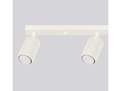Luminária de teto Gloow minimalista, alumínio - 4 fontes de luz 3000K - L.81 x H.16.5 cm - bege