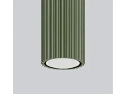 Luminária de teto Gloow minimalista, alumínio - 1 fontes de luz 4000K - L.6.5 x H.40 cm - verde oliva