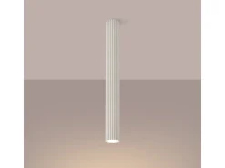 Luminária de teto Gloow minimalista, alumínio - 1 fontes de luz 4000K - L.6.5 x H.60 cm - bege