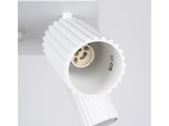 Luminária de teto Gloow minimalista, alumínio - 4 fontes de luz 3000K - L.25 x H.16.5 cm - branco
