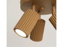 Luminária de teto Gloow minimalista, alumínio - 3 fontes de luz 3000K - L.19.5 x H.18 cm - dourado