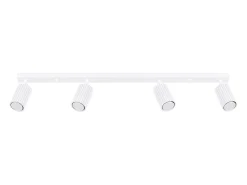 Luminária de teto Gloow minimalista, alumínio - 4 fontes de luz 4000K - L.81 x H.16.5 cm - branco