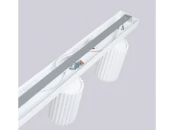 Luminária de teto Gloow minimalista, alumínio - 4 fontes de luz 4000K - L.81 x H.16.5 cm - branco