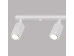 Luminária de teto Gloow minimalista, alumínio - 4 fontes de luz 4000K - L.81 x H.16.5 cm - branco