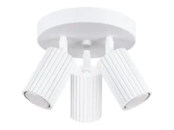 Luminária de teto Gloow minimalista, alumínio - 3 fontes de luz 4000K - L.19.5 x H.18 cm - branco