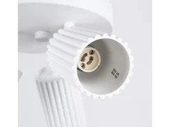 Luminária de teto Gloow minimalista, alumínio - 3 fontes de luz 4000K - L.19.5 x H.18 cm - branco