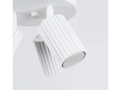 Luminária de teto Gloow minimalista, alumínio - 3 fontes de luz 4000K - L.19.5 x H.18 cm - branco