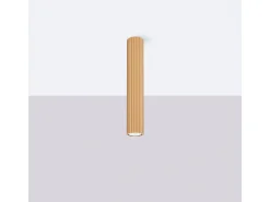 Luminária de teto Gloow minimalista, alumínio - 1 fontes de luz 3000K - L.6.5 x H.40 cm - dourado