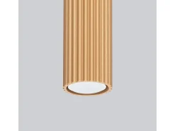 Luminária de teto Gloow minimalista, alumínio - 1 fontes de luz 3000K - L.6.5 x H.40 cm - dourado