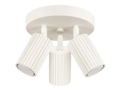 Luminária de teto Gloow minimalista, alumínio - 3 fontes de luz 3000K - L.19.5 x H.18 cm - bege