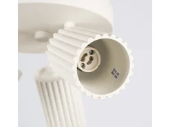 Luminária de teto Gloow minimalista, alumínio - 3 fontes de luz 3000K - L.19.5 x H.18 cm - bege