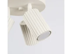 Luminária de teto Gloow minimalista, alumínio - 3 fontes de luz 3000K - L.19.5 x H.18 cm - bege