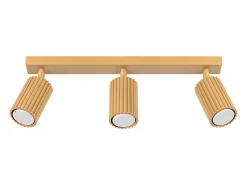 Luminária de teto Gloow minimalista, alumínio - 3 fontes de luz 3000K - L.45 x H.16.5 cm - dourado