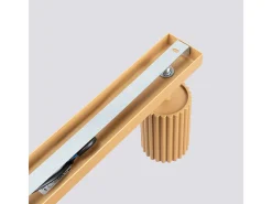 Luminária de teto Gloow minimalista, alumínio - 3 fontes de luz 3000K - L.45 x H.16.5 cm - dourado