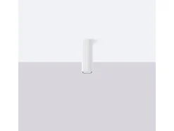 Luminária de teto Gloow minimalista, alumínio - 1 fontes de luz 3000K - L.6.5 x H.20 cm - branco