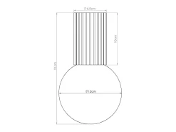 Luminária De Teto Halo Moderno, Alumínio/Vidro - 1 Lichtbronnen - L.12 X H.21 Cm - Preto