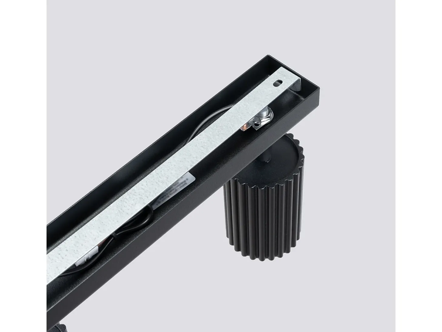 Luminária De Teto Karbon Minimalista, Alumínio - 6 Lichtbronnen - L.117 X H.16.5 Cm - Preto
