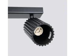 Luminária De Teto Karbon Minimalista, Alumínio - 6 Lichtbronnen - L.117 X H.16.5 Cm - Preto