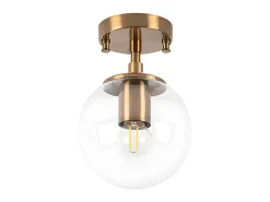 Luminária de teto metálica com globo - D. 15 x A. 23 cm - BARLATI