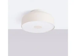 Luminária De Teto Omiq Moderno, Aço/Pvc - 4 Lichtbronnen - L.30 X H.15 Cm - Bege