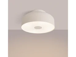 Luminária De Teto Omiq Moderno, Aço/Pvc - 4 Lichtbronnen - L.30 X H.15 Cm - Bege