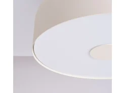 Luminária De Teto Omiq Moderno, Aço/Pvc - 4 Lichtbronnen - L.30 X H.15 Cm - Bege