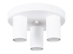Luminária de teto Toris moderno, aço - 3 fontes de luz 4000K - L.25 x H.12 cm - branco