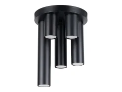 Luminária de teto Toris moderno, aço - 5 fontes de luz 3000K - L.25 x H.33 cm - preto