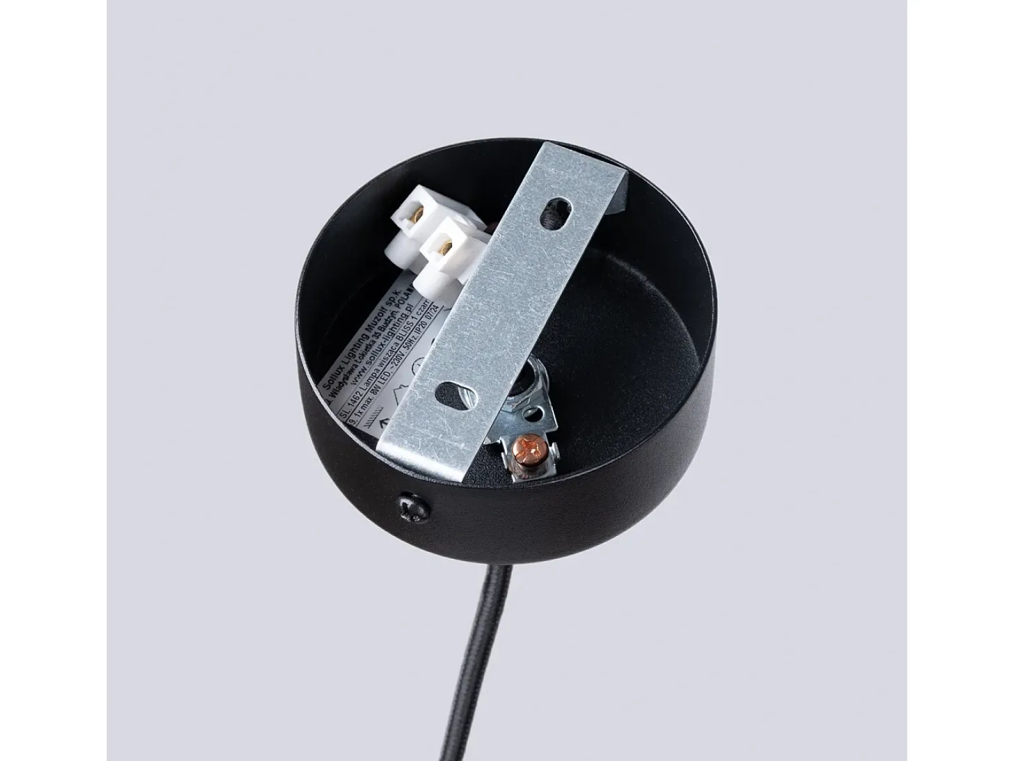 Luminária Pendente Bliss Moderno, Aço - 1 Lichtbronnen - L.8 X H.118 Cm - Preto