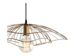 Luminária pendente em fio metálico - D. 50 x A. 30/110 cm - Dourada - ATHERIA