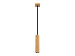 Luminária pendente Gloow minimalista, alumínio - 1 fontes de luz 3000K - L.8 x H.118 cm - dourado