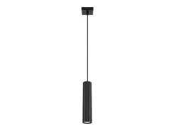 Luminária pendente Gloow minimalista, alumínio - 1 fontes de luz 3000K - L.8 x H.118 cm - preto