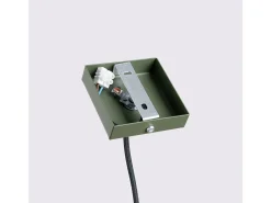 Luminária pendente Gloow minimalista, alumínio - 1 fontes de luz 3000K - L.8 x H.118 cm - verde oliva