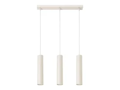 Luminária pendente Toris sótão, aço - 3 fontes de luz 3000K - L.45 x H.98 cm - bege