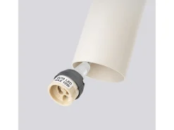 Luminária pendente Toris sótão, aço - 3 fontes de luz 4000K - L.45 x H.98 cm - bege