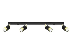 Luminárias de teto Alvor moderno, aço - 4 fontes de luz 3000K - L.81 x H.18 cm - ouro Preto
