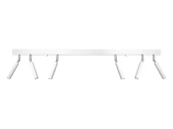 Luminárias de teto Astix moderno, alumínio - 6 fontes de luz 4000K - L.100 x H.20 cm - branco
