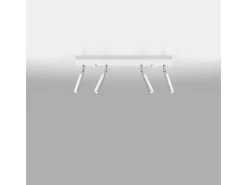 Luminárias de teto Astix moderno, alumínio - 4 fontes de luz 3000K - L.60 x H.20 cm - branco