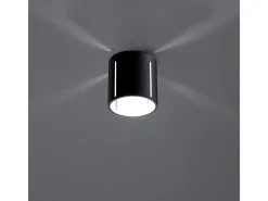 Luminárias de teto Brich moderno, alumínio - 1 fontes de luz 4000K - L.10 x H.10 cm - preto