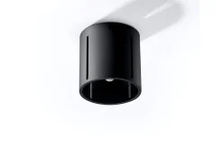 Luminárias de teto Brich moderno, alumínio - 1 fontes de luz 3000K - L.10 x H.10 cm - preto