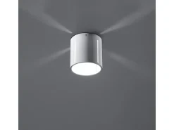 Luminárias de teto Brich moderno, alumínio - 1 fontes de luz 4000K - L.10 x H.10 cm - branco