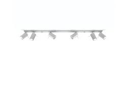Luminárias de teto Briix moderno, aço - 6 fontes de luz 3000K - L.118 x H.16 cm - cinza