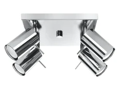 Luminárias de teto Briix moderno, aço - 4 fontes de luz 3000K - L.25 x H.16 cm - cromada