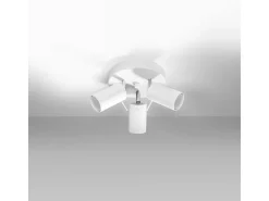 Luminárias de teto Briix moderno, aço - 3 fontes de luz 3000K - L.20 x H.18 cm - branco