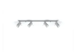 Luminárias de teto Briix moderno, aço - 4 fontes de luz 3000K - L.80 x H.16 cm - cinza