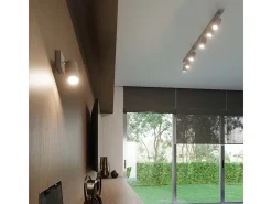 Luminárias de teto Briix moderno, aço - 4 fontes de luz 3000K - L.80 x H.16 cm - cinza