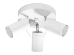 Luminárias de teto Briix moderno, aço - 3 fontes de luz 4000K - L.20 x H.18 cm - branco